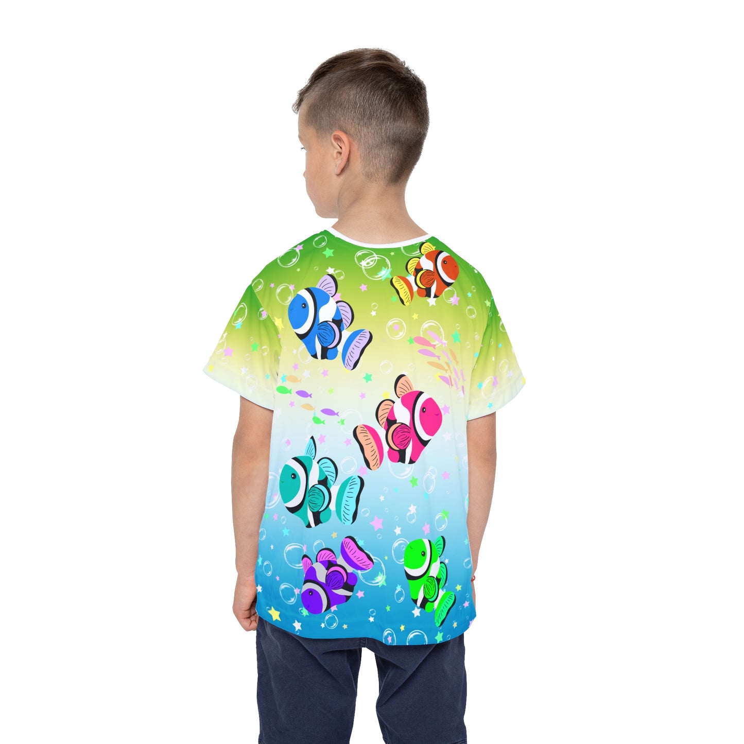 Colorful Clownfish Kids Sports Jersey