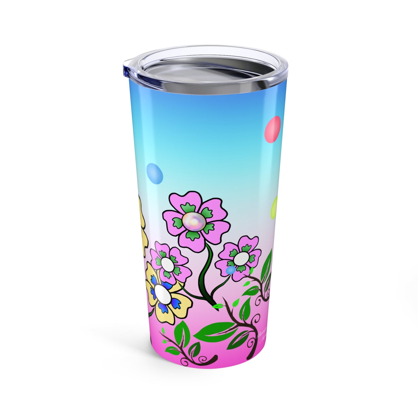 Floral Tumbler 20oz Rainbow