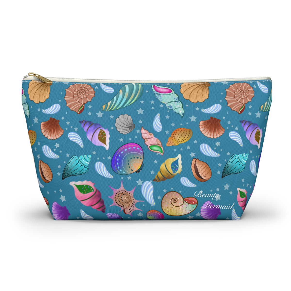 Seashells Blue Accessory Pouch