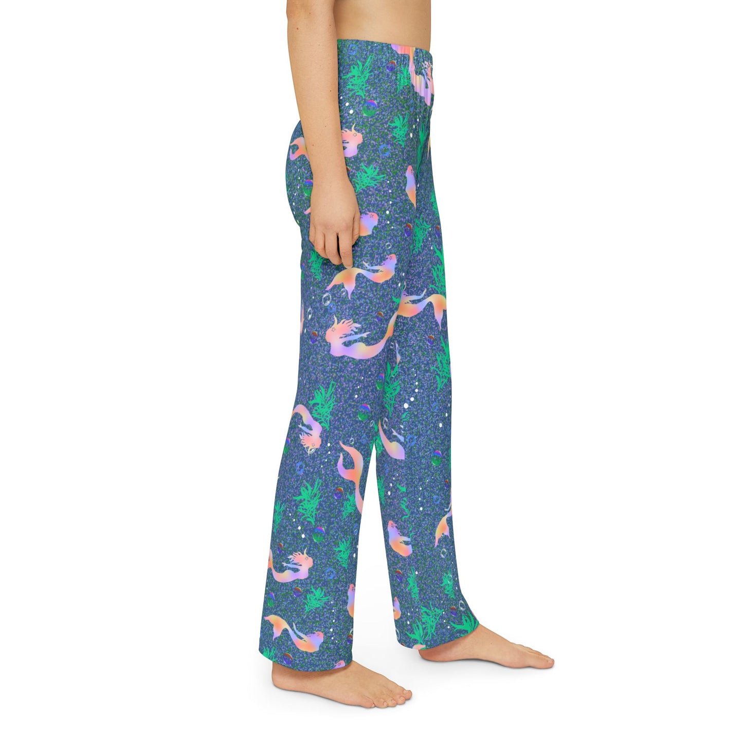 Mermaid in Blue Ocean Kids Pajama Pants