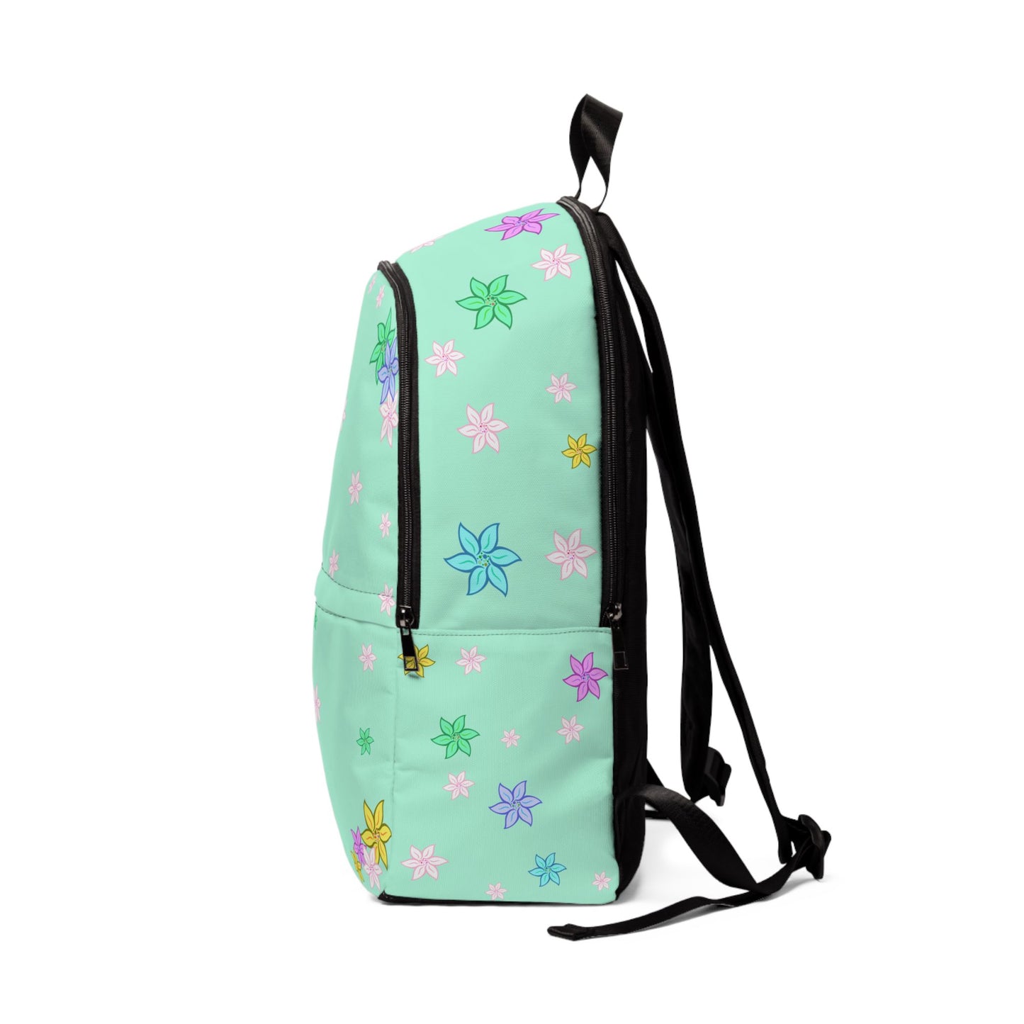 Charming Floral Light Green Backpack