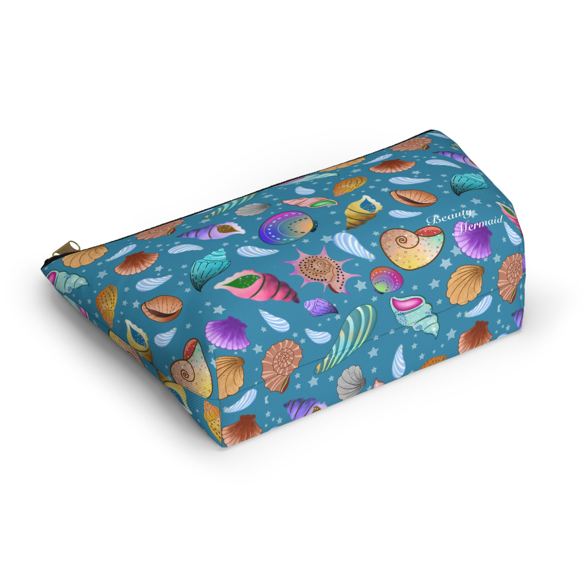 Seashells Blue Accessory Pouch