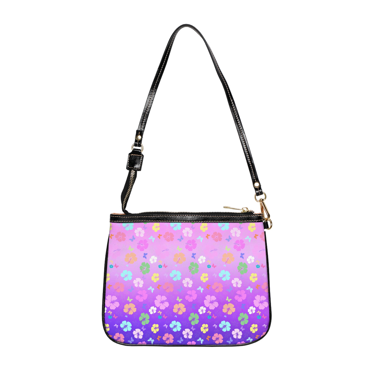 Flowers Purple Shoulder Bag