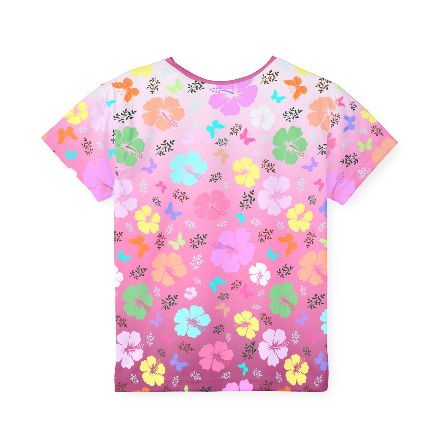 Pink Flower Kids Sports Jersey