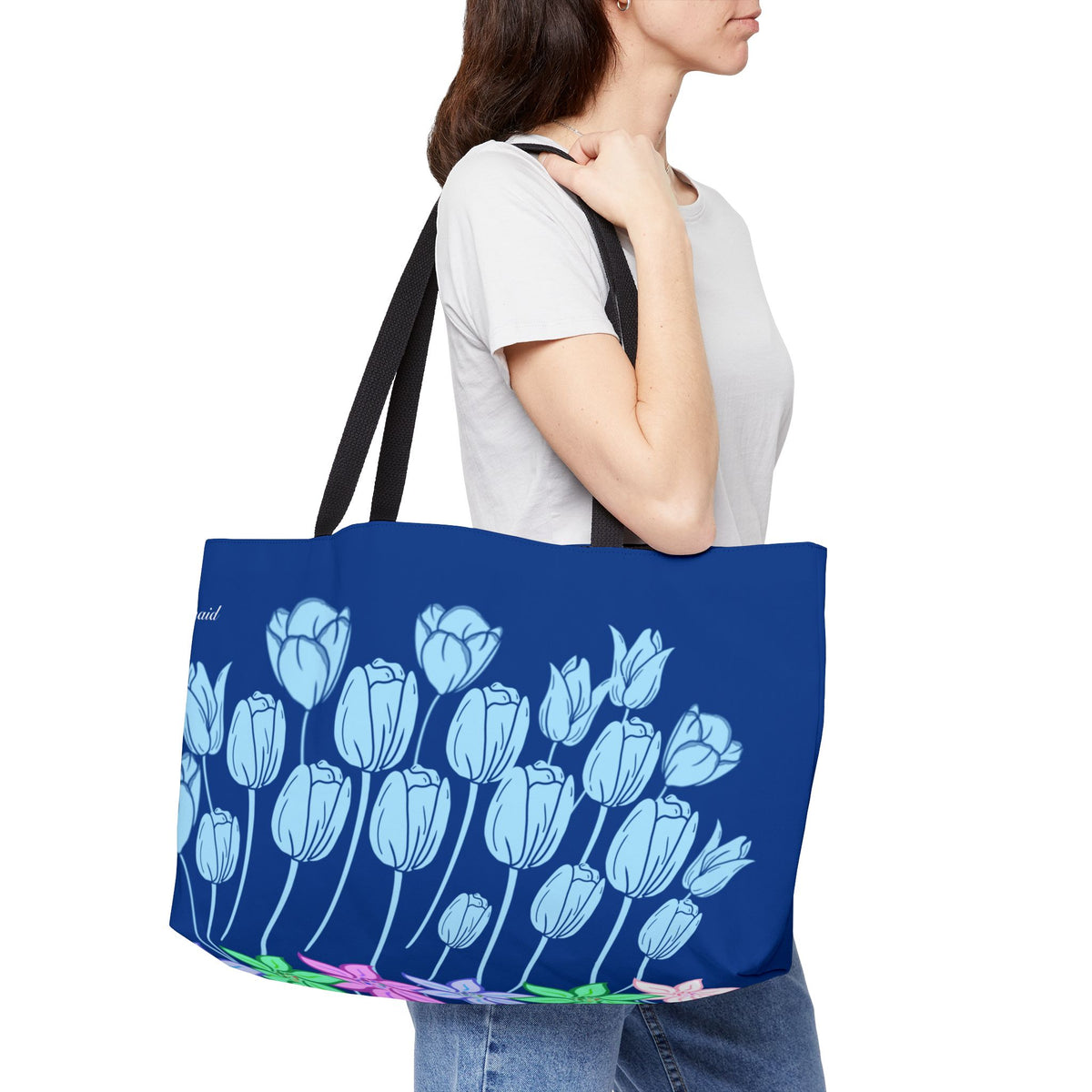 Blue Tulip Weekender Tote Bag