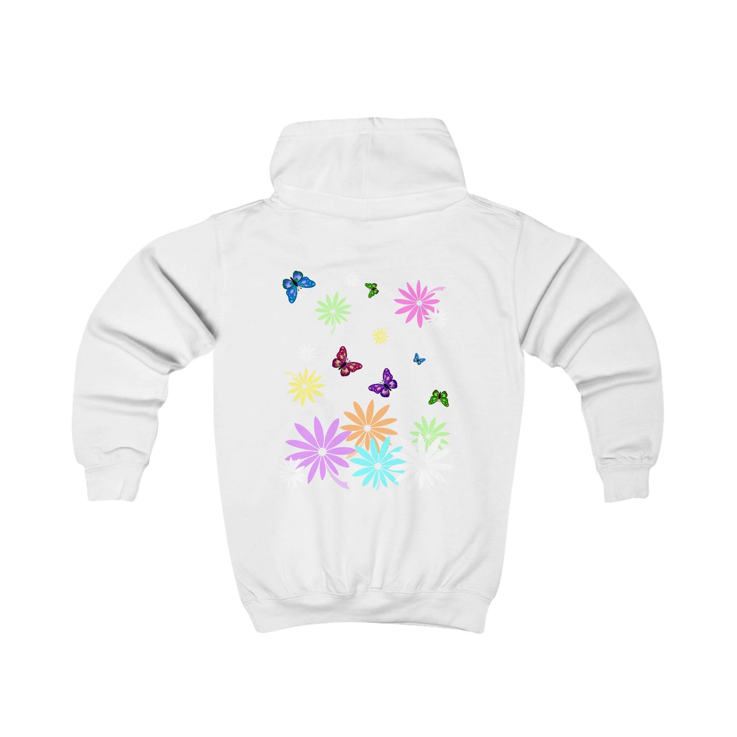 Colorful Butterfly Flower Kids Hoodie