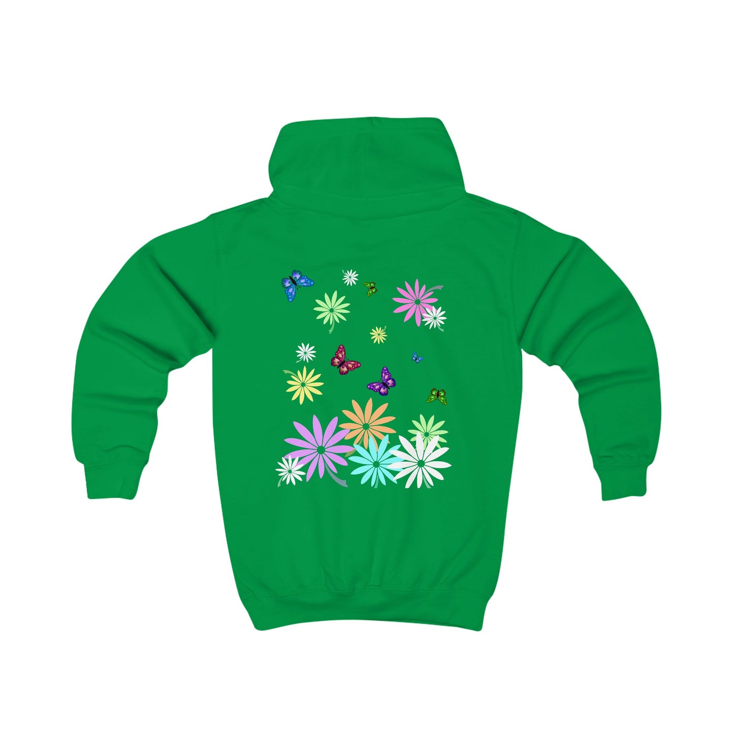 Colorful Butterfly Flower Kids Hoodie