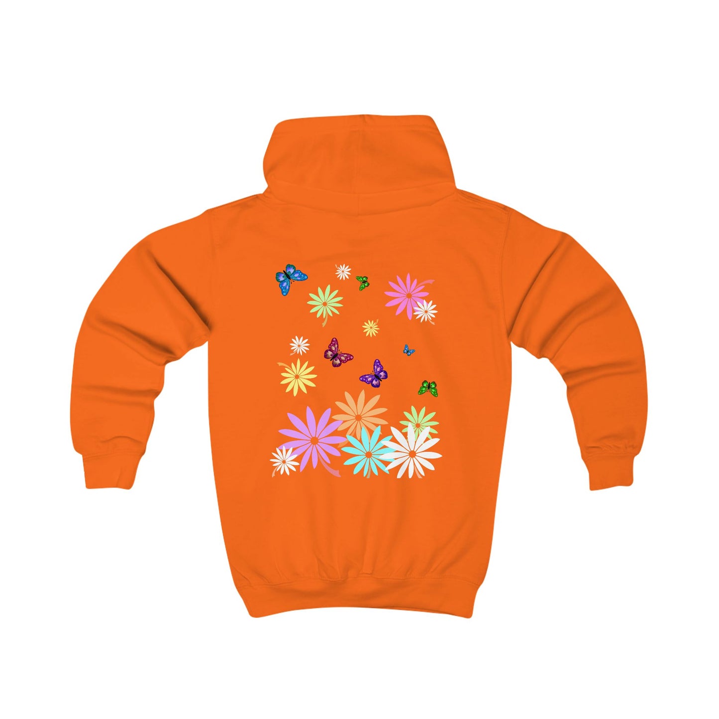 Colorful Butterfly Flower Kids Hoodie