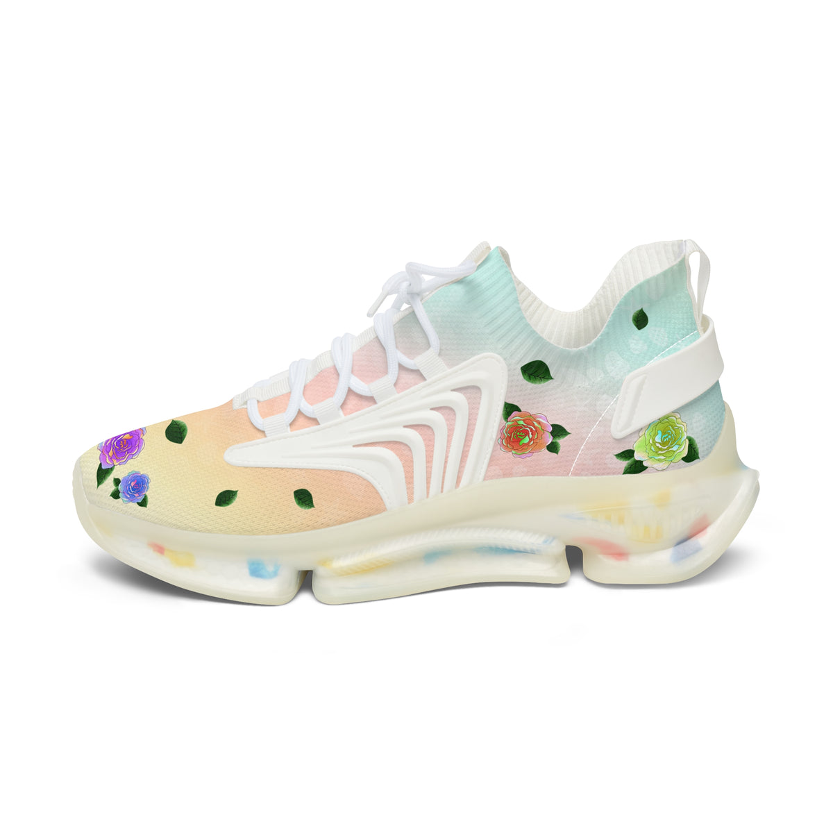 Colorful Roses Women's Mesh Sneakers