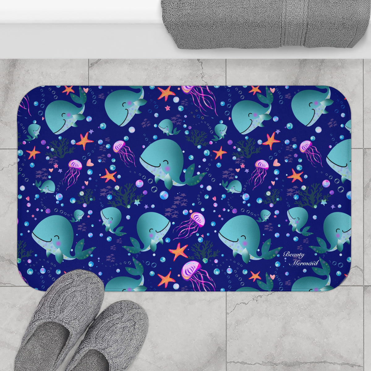 Blue Whale Bath Mat