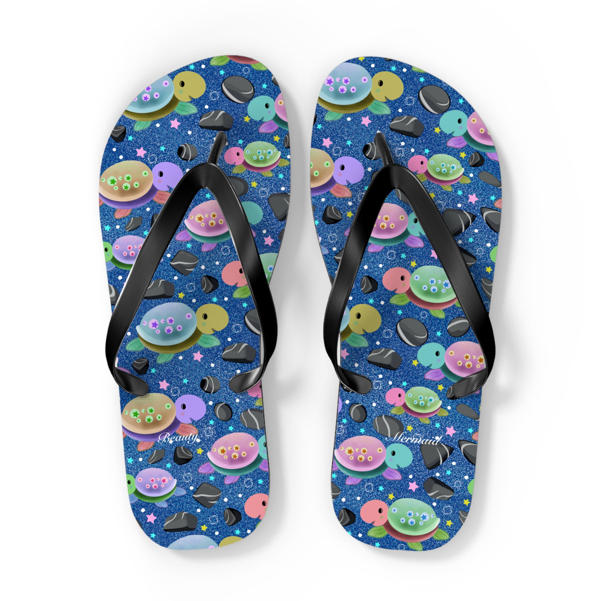 Turtle Flip Flops Deep Blue Sea