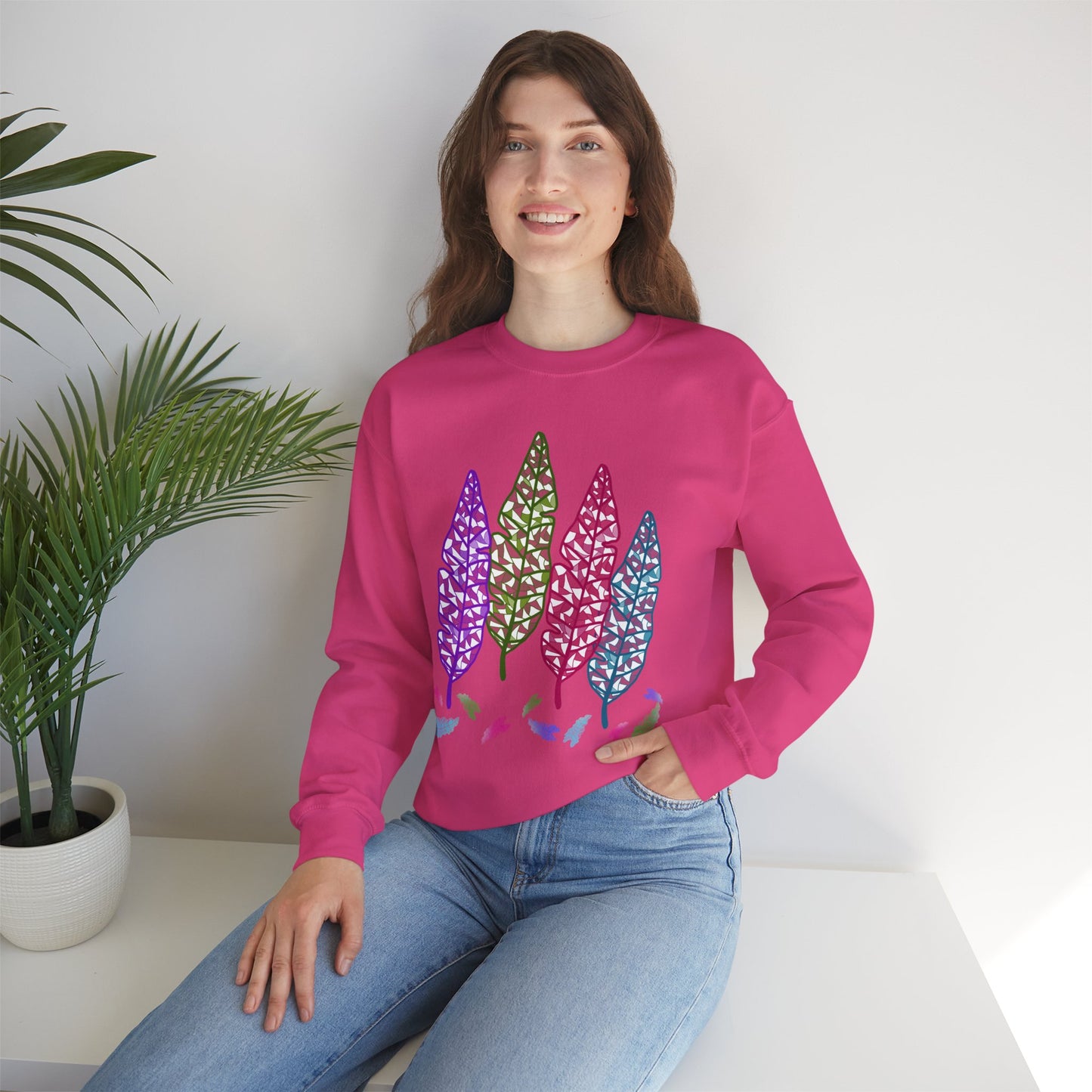 Tree Leaves Crewneck Sweatshirt