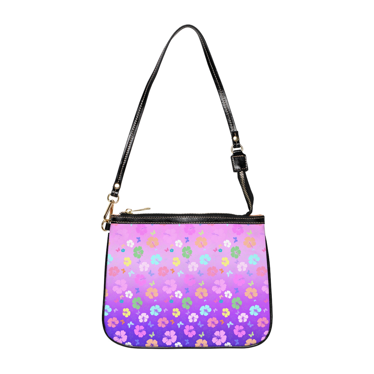 Flowers Purple Shoulder Bag