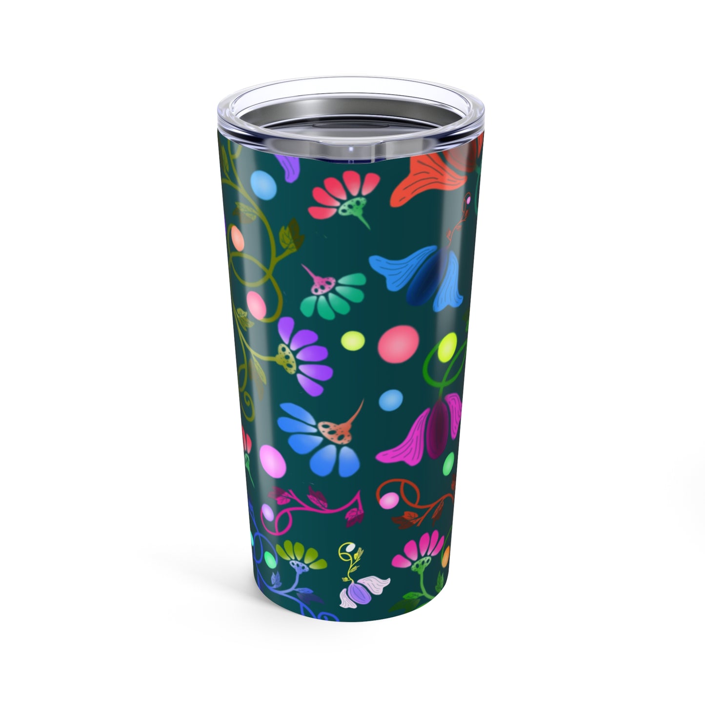 Floral Green Tumbler 20oz