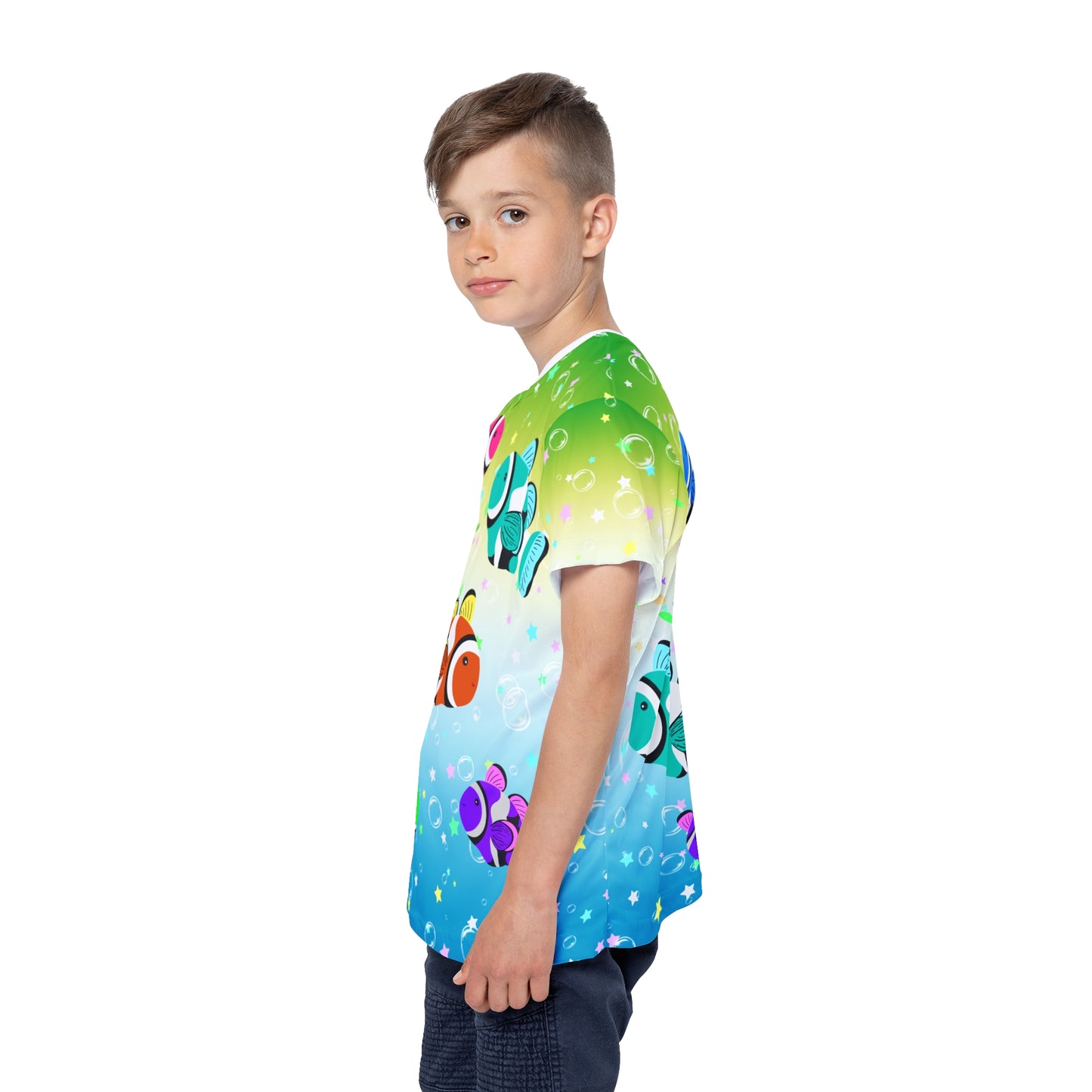 Colorful Clownfish Kids Sports Jersey