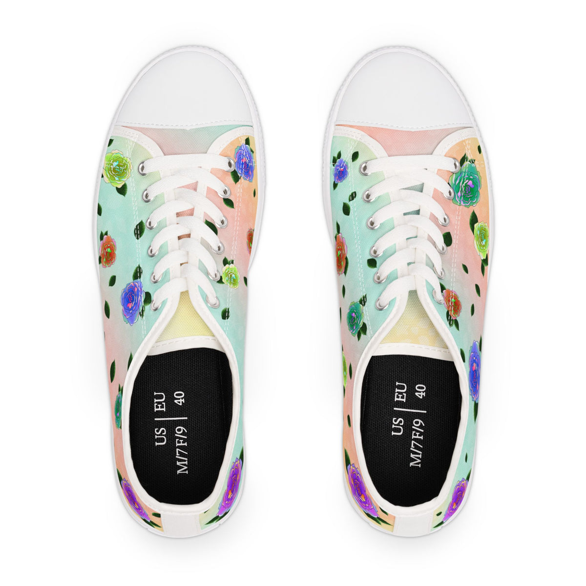 Rose Women's Sneakers Rainbow Garden
