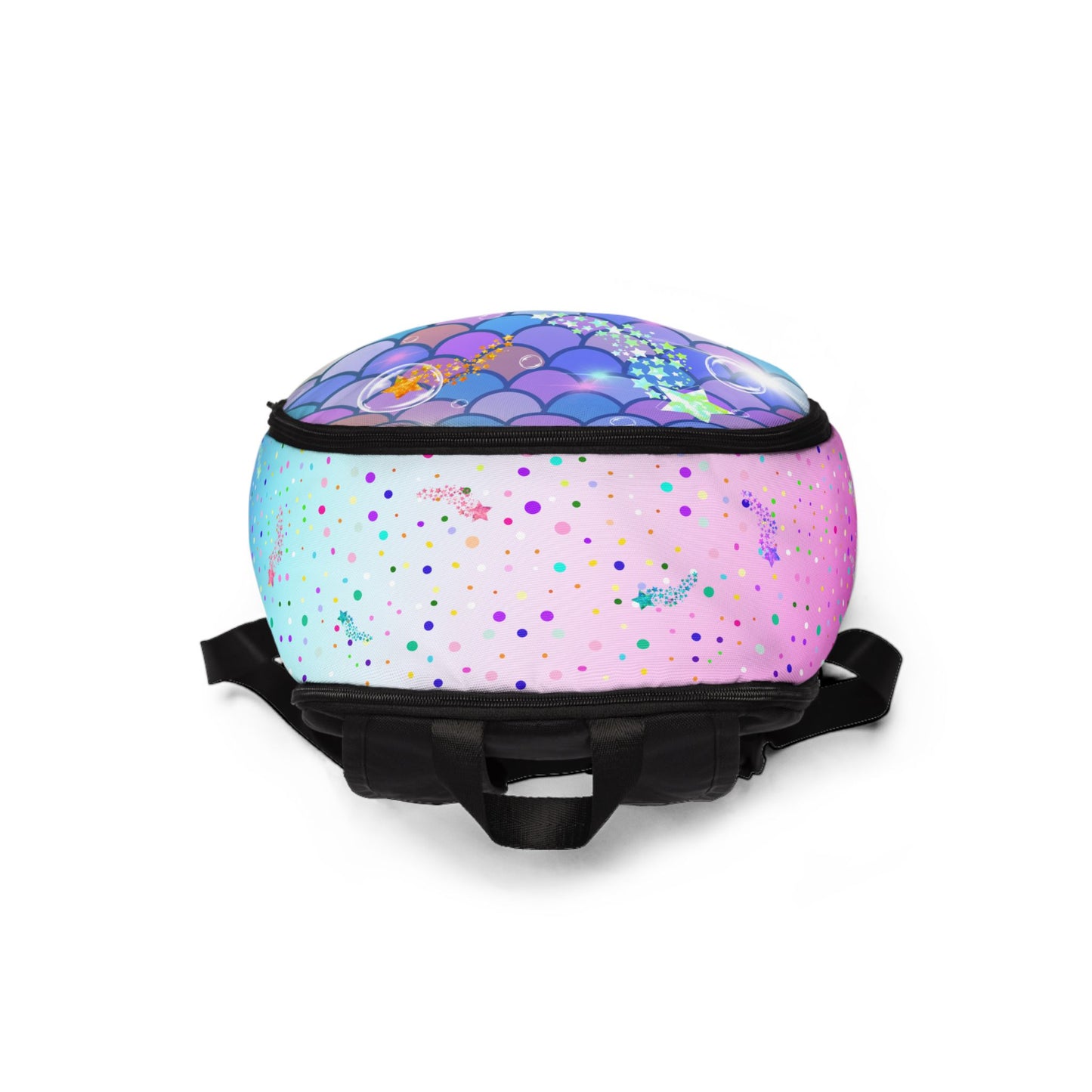 Mermaid Pink Blue Ocean Backpack