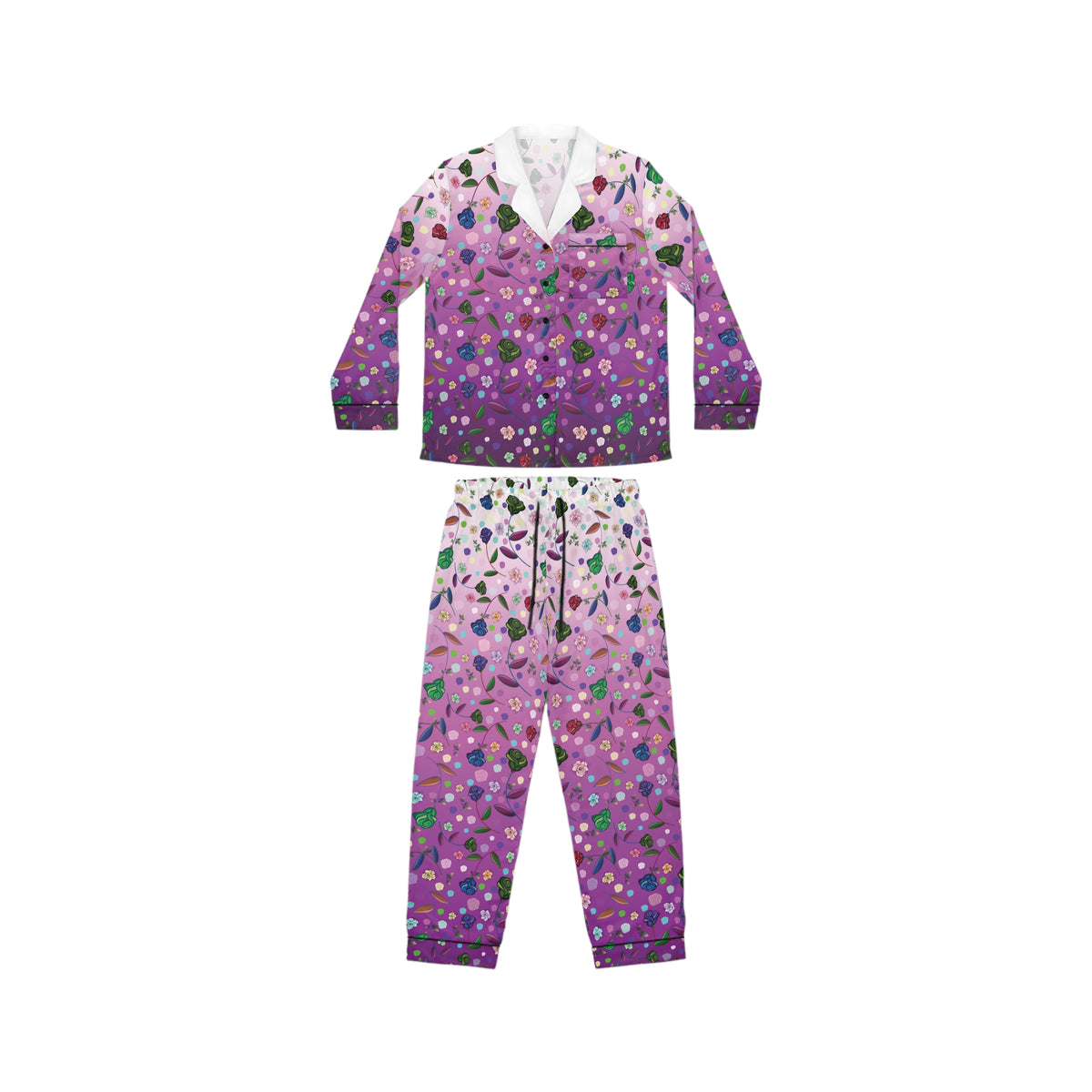 Rose Satin Pajama Purple