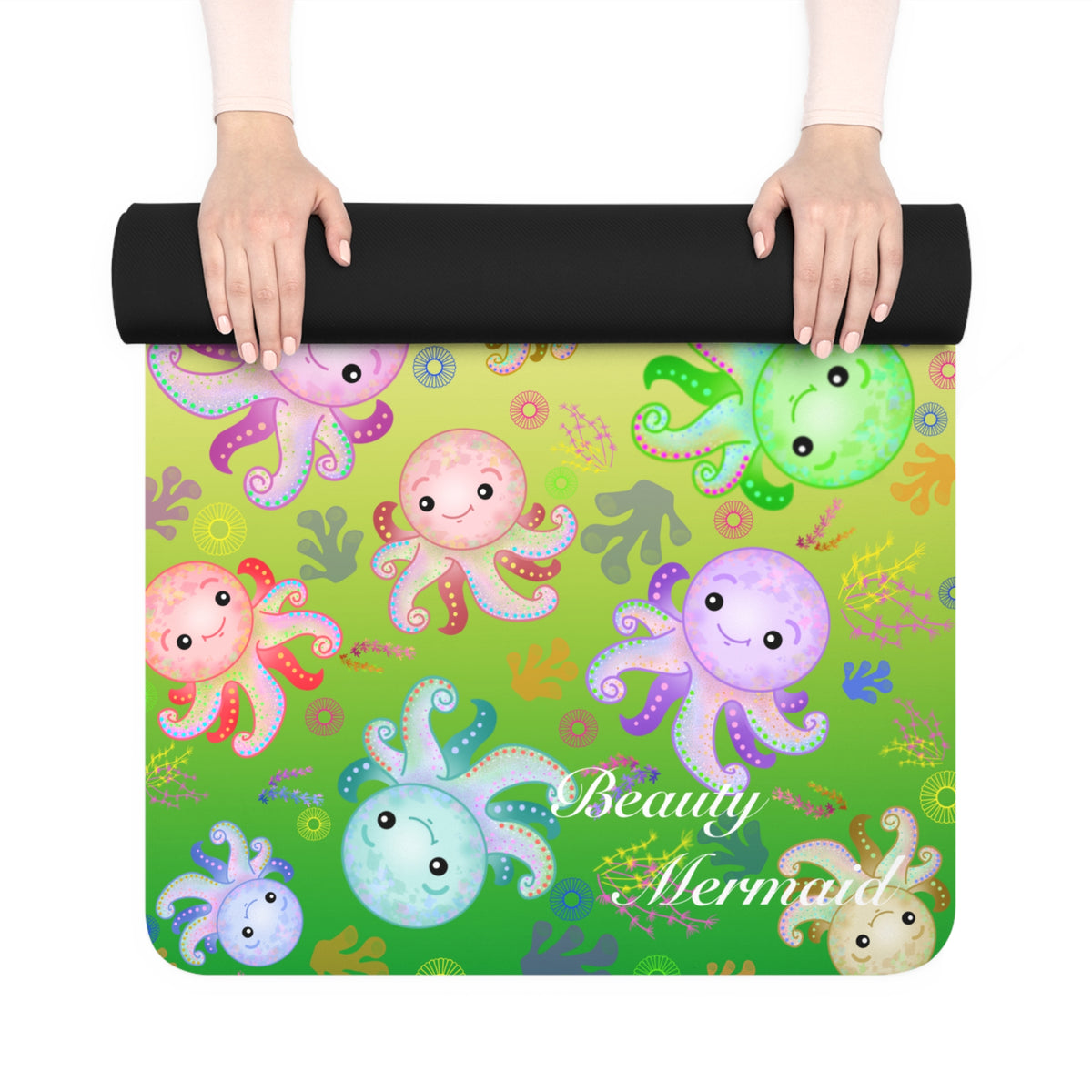 Octopus Rainbow Yoga Mat