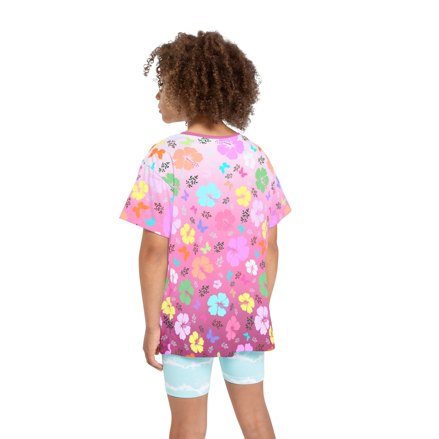 Pink Flower Kids Sports Jersey