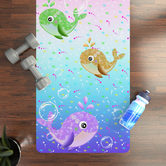 Colorful Whale Yoga Mat