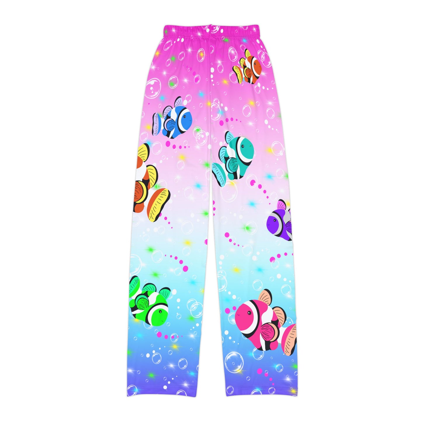 Colorful Shiny Ocean with Clownfish Pajama Pants