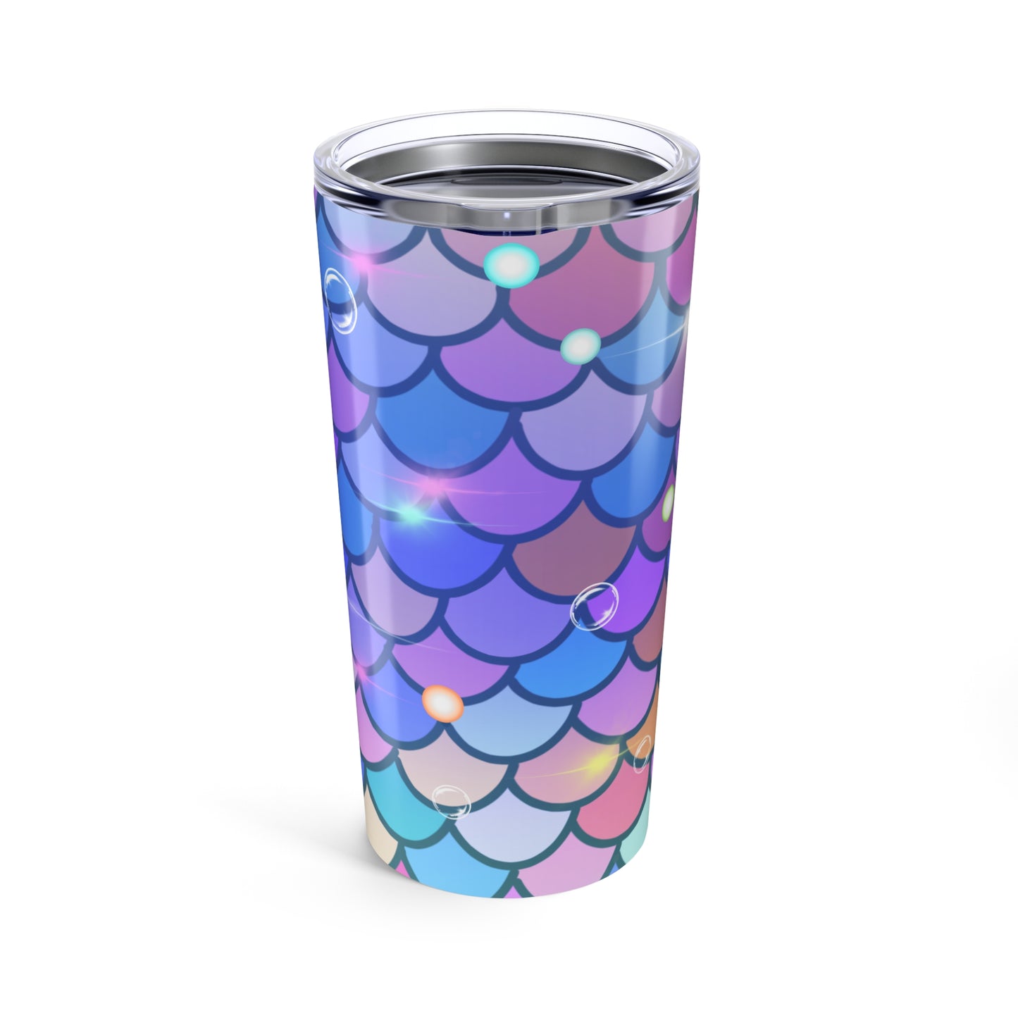 Mermaid & Bubble Shiny Tumbler 20oz Shiny