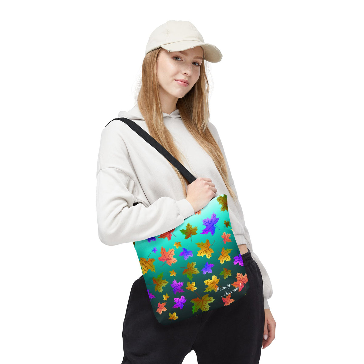 Green Maple Leaves Tote Bag