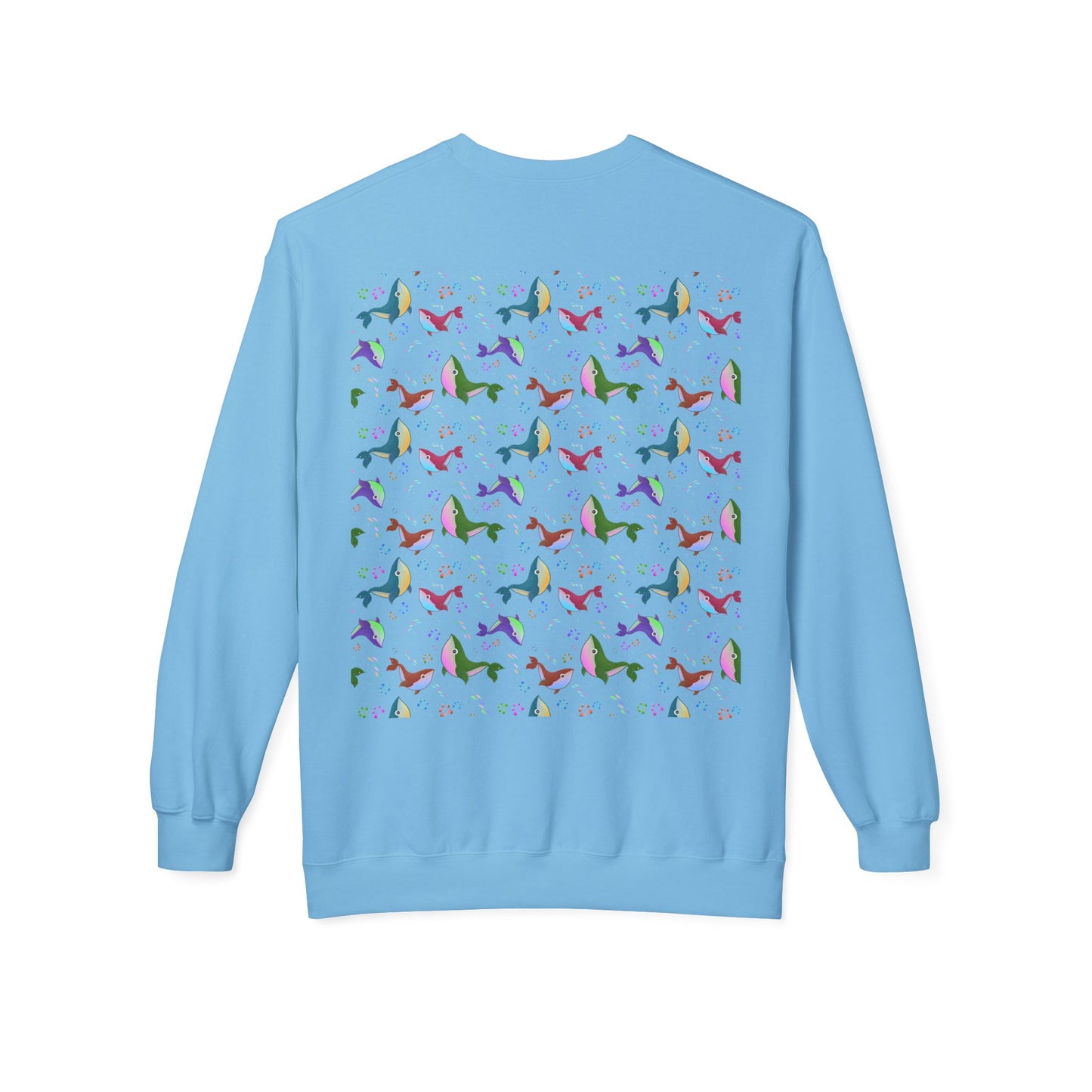 Colorful Whale Crewneck Sweatshirt