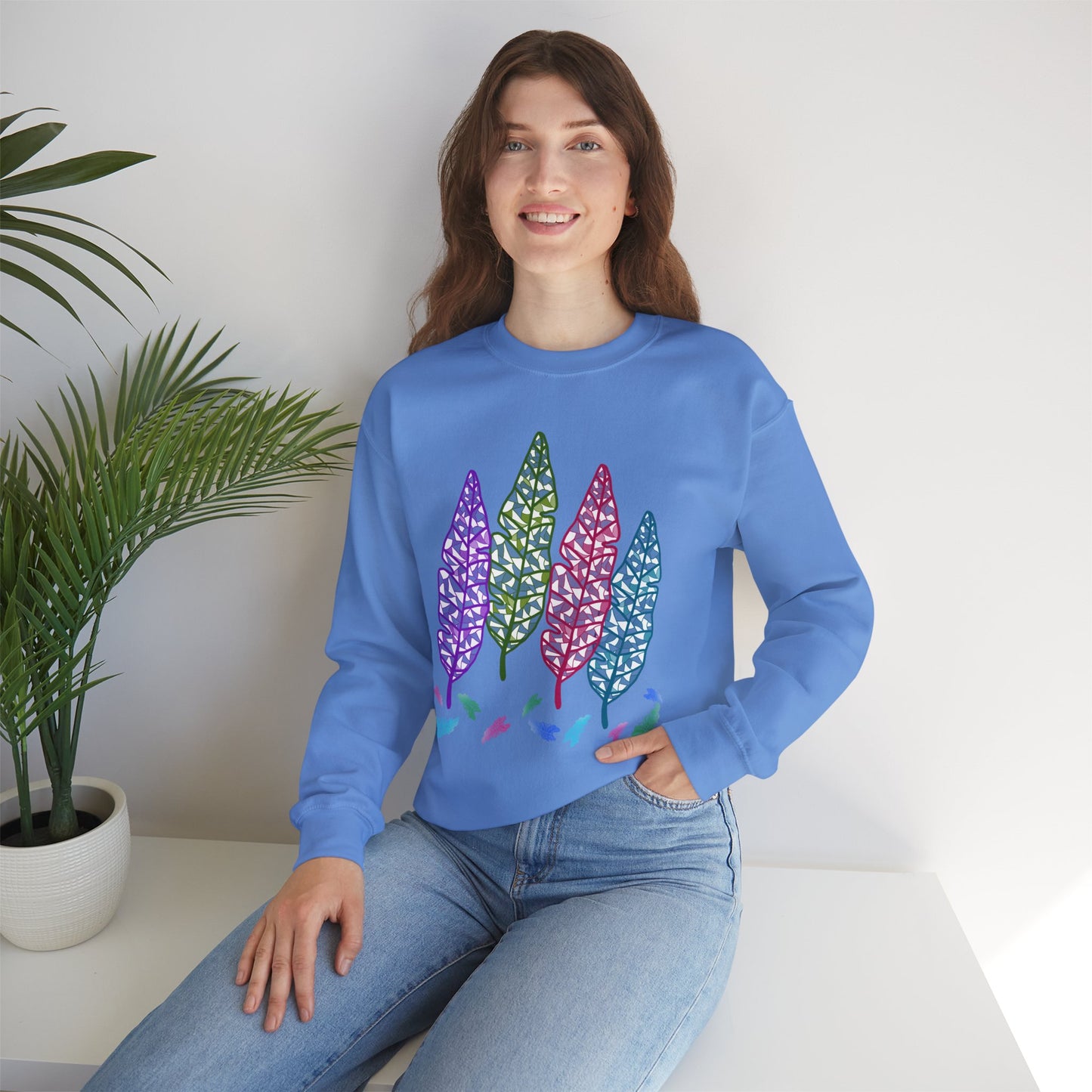 Tree Leaves Crewneck Sweatshirt