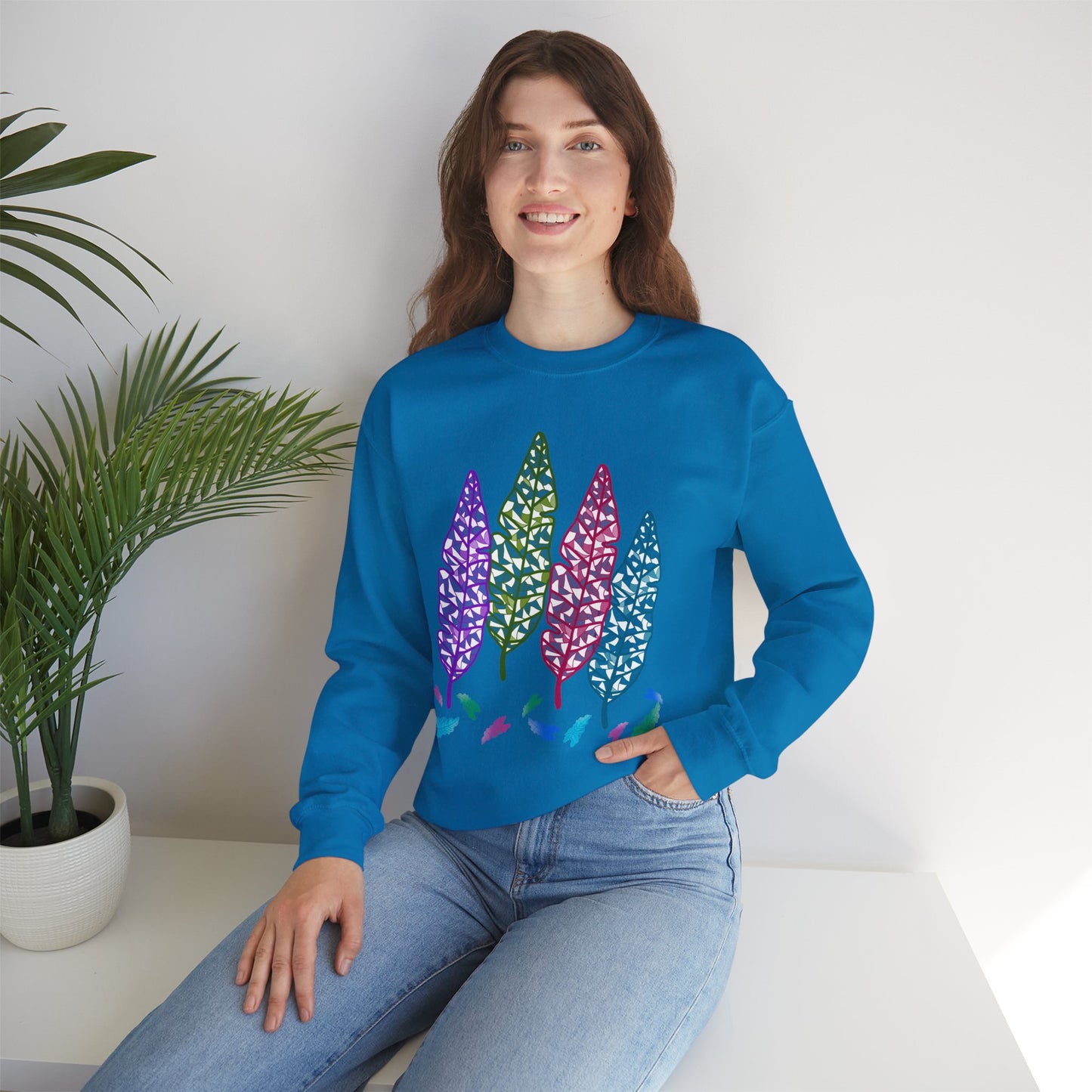 Tree Leaves Crewneck Sweatshirt