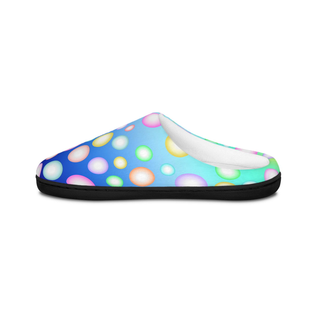 Shiny Bubbles Blue Women's Indoor Slippers
