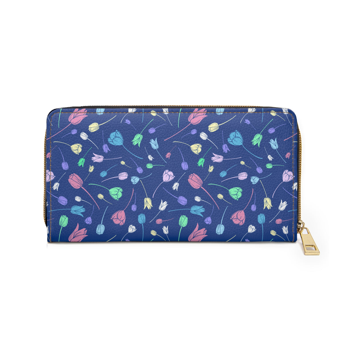 Tulip Zipper Wallet Blue