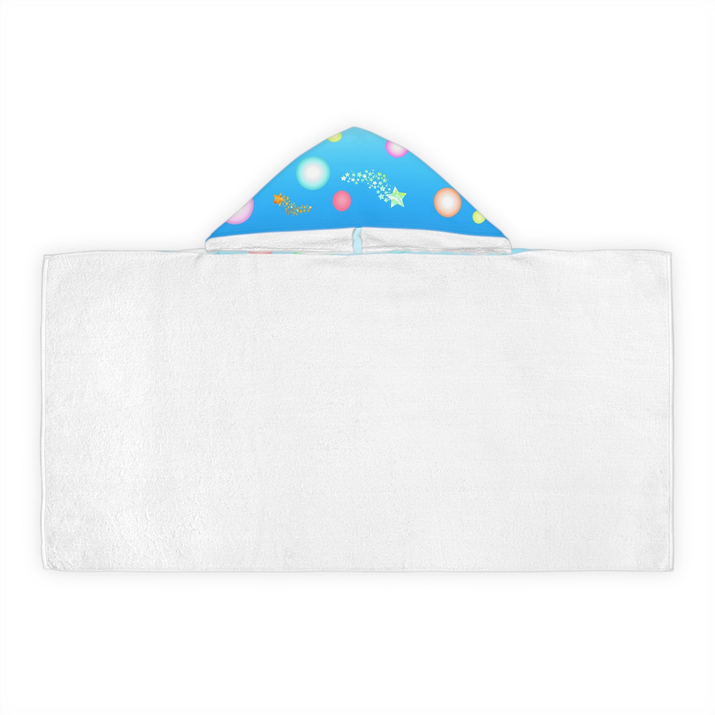 Light Blue Bubbles Sea Animals Youth Hooded Towel