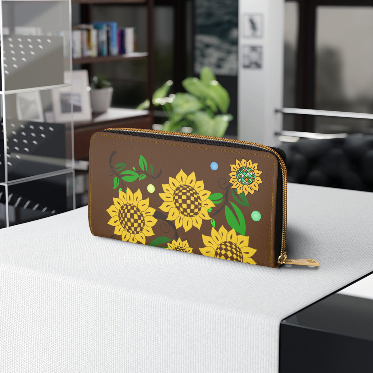 Sunflower Zipper Wallet