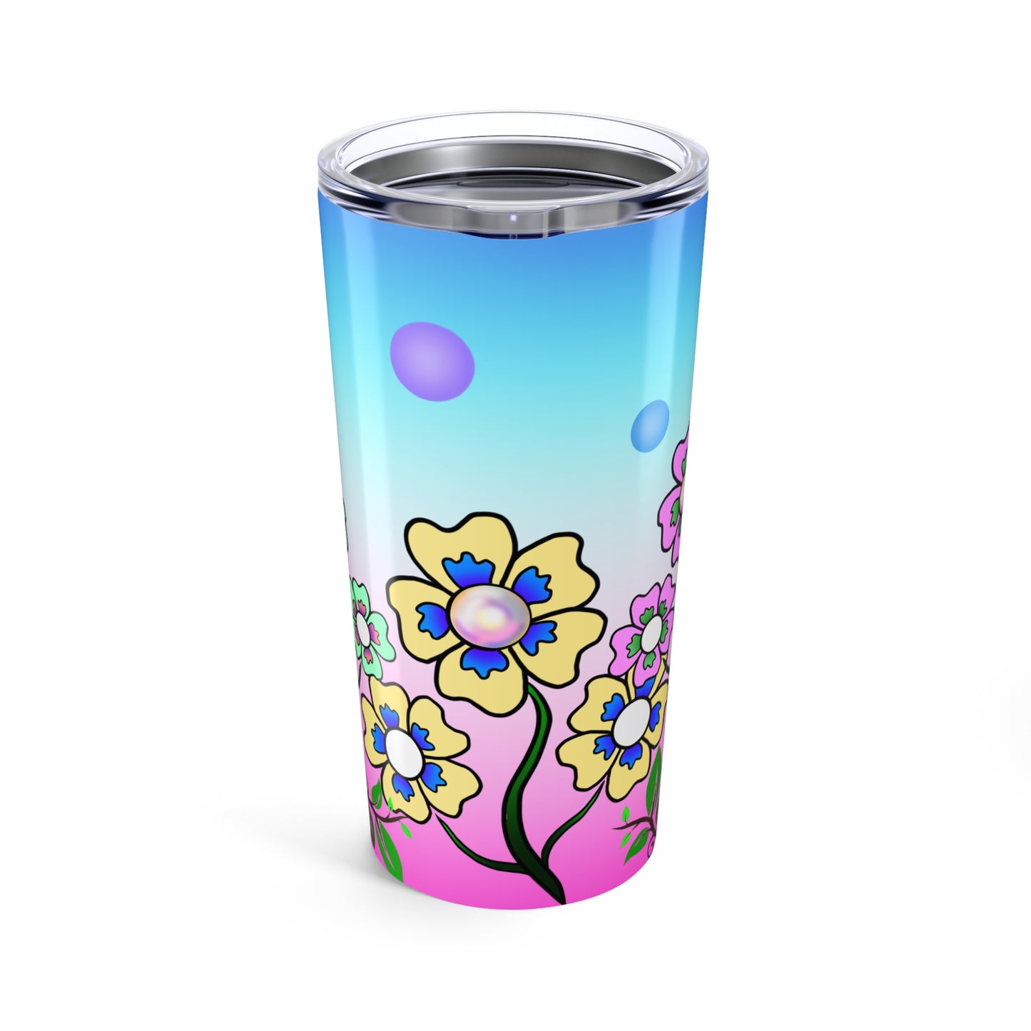 Floral Tumbler 20oz Rainbow