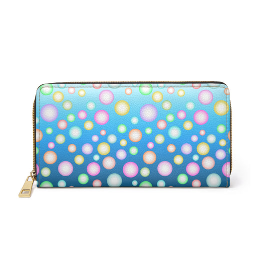 Colorful Bubbles Zipper Wallet