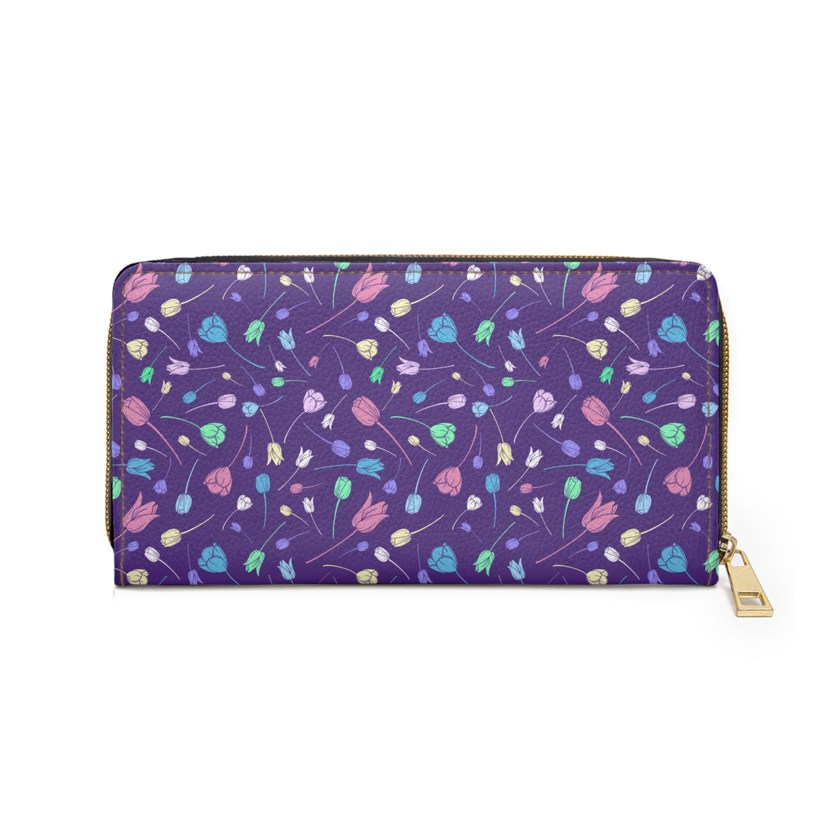 Tulip Zipper Wallet Purple