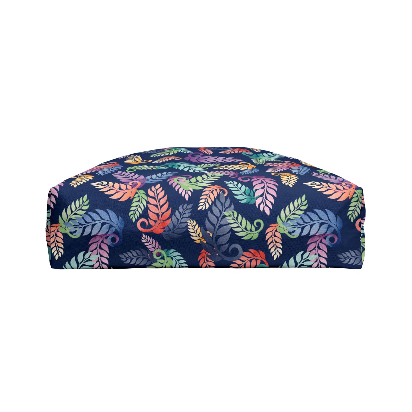 Colorful Tropical Leaf Weekender Tote Bag Blue