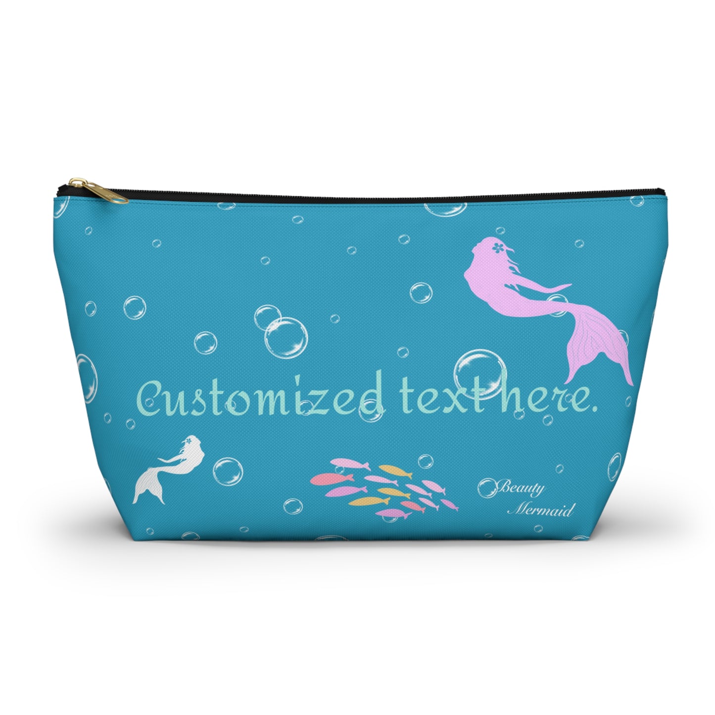 Personalized Mermaid Blue Ocean Pouch
