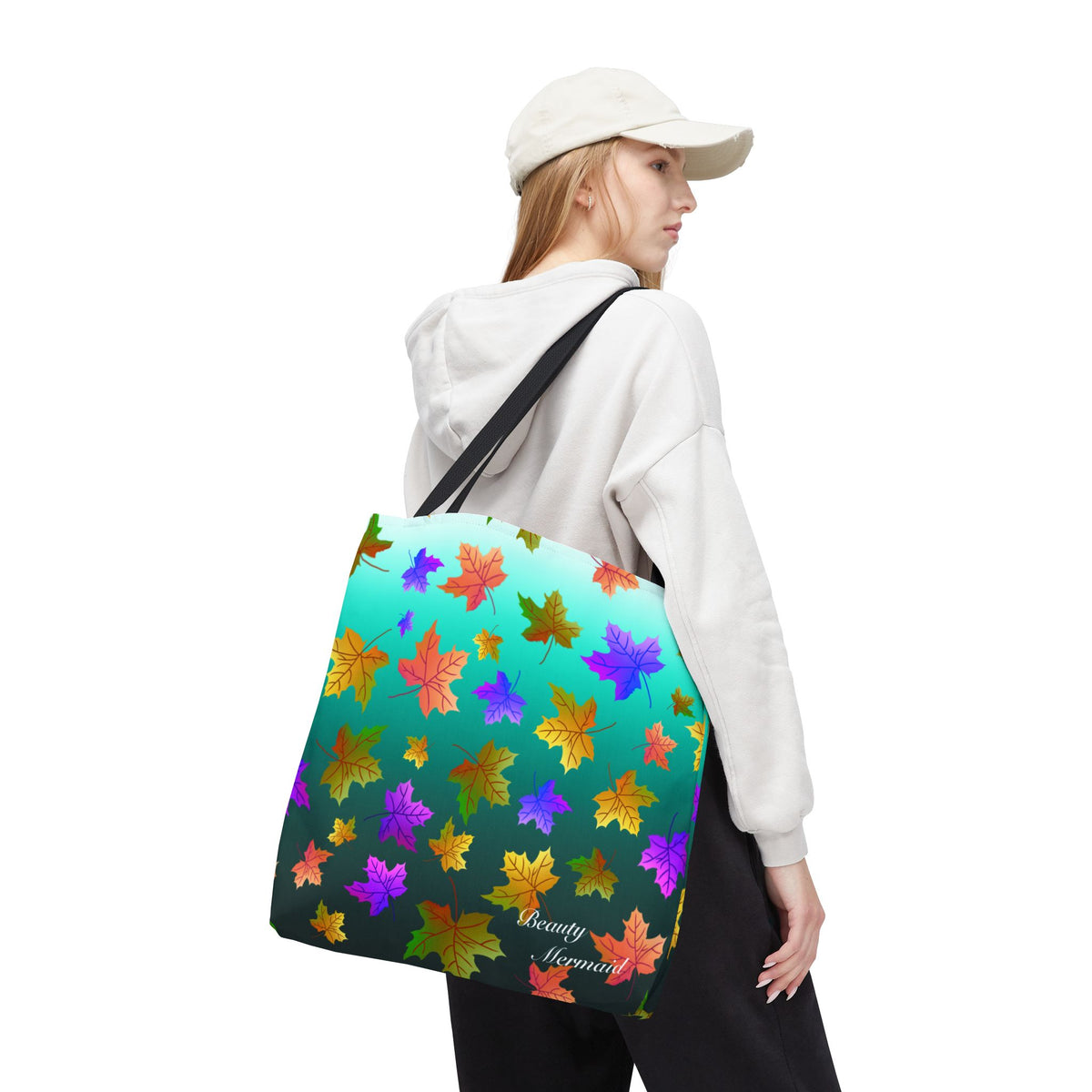 Green Maple Leaves Tote Bag