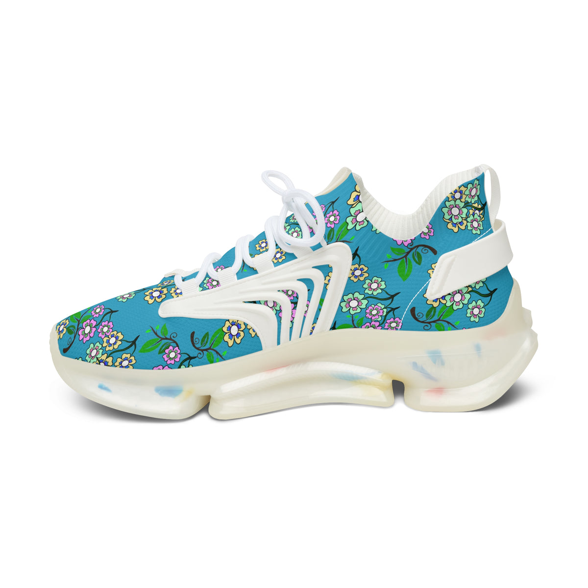Flower Women's Mesh Sneakers Turquoise