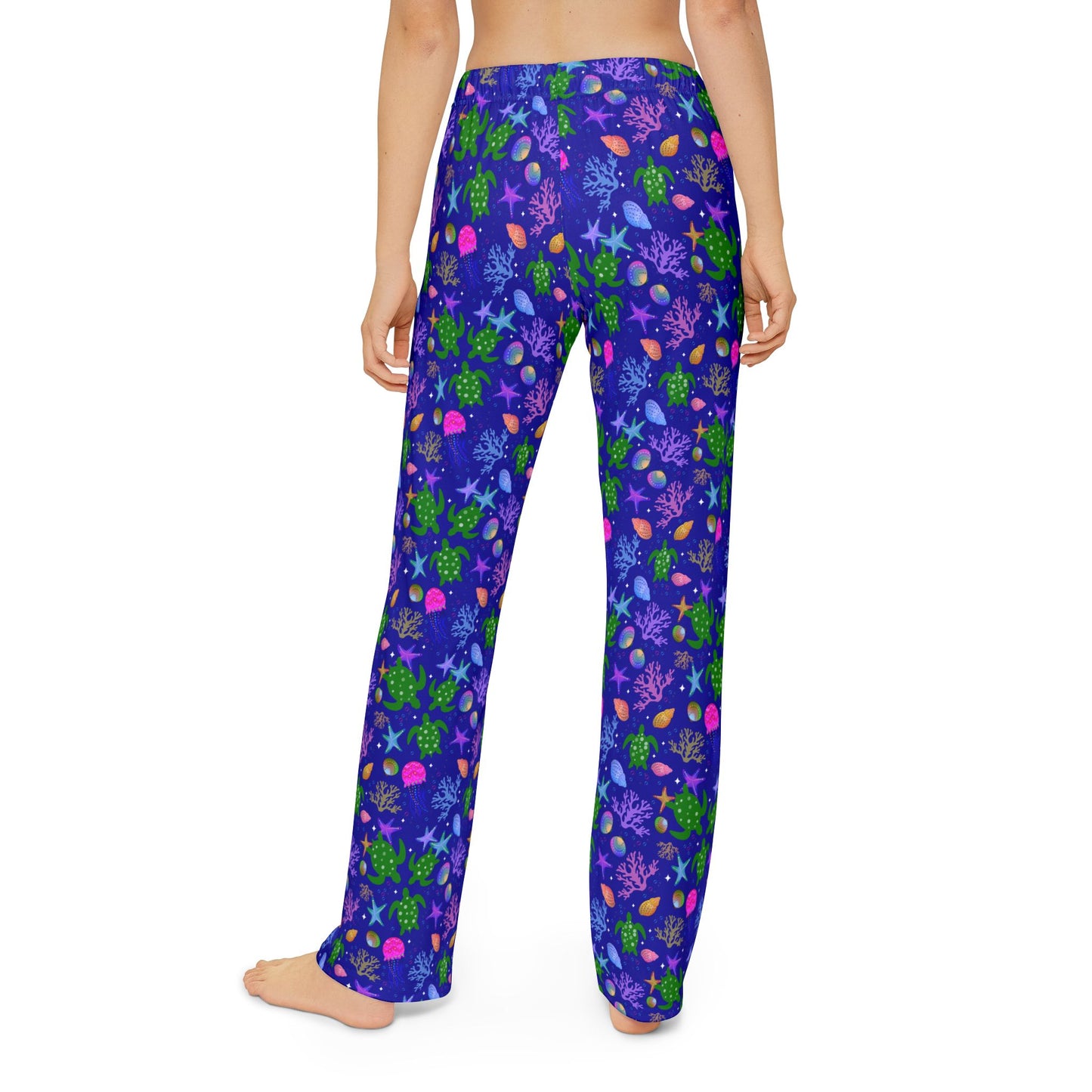 Turtle in Blue ocean Kids Pajama Pants