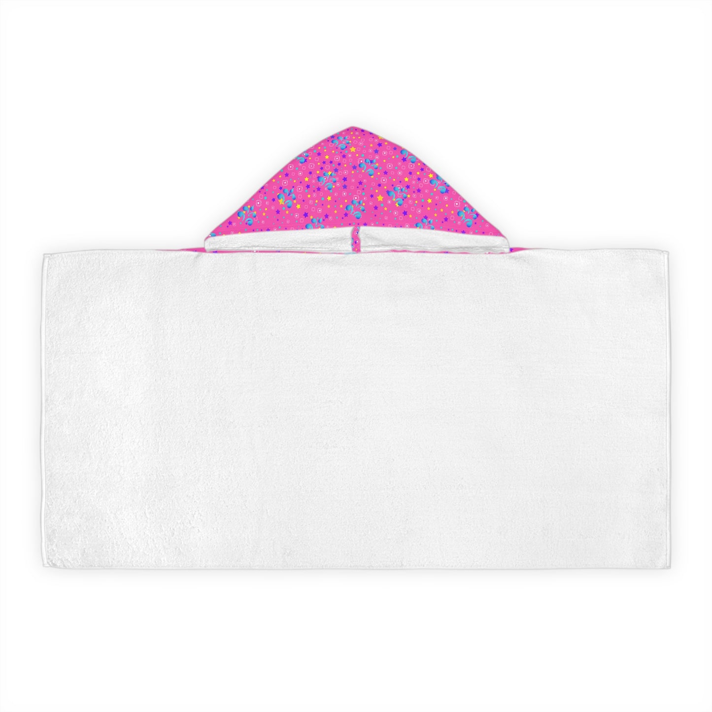 Whale Youth Hooded Towel Pink Ocean