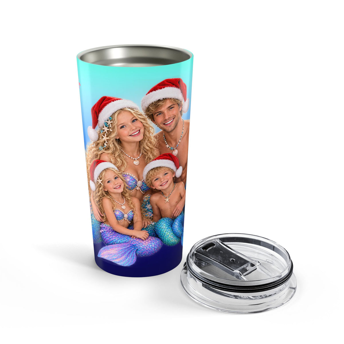 Christmas Mermaid Family Tumbler 20oz