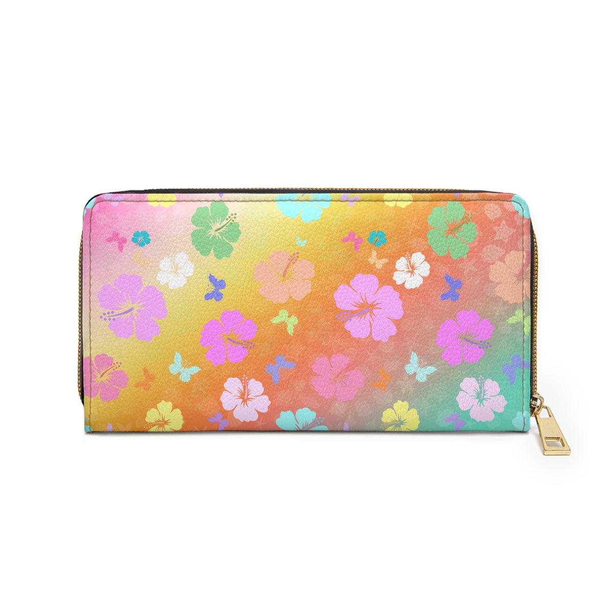 Flower Zipper Wallet Rainbow